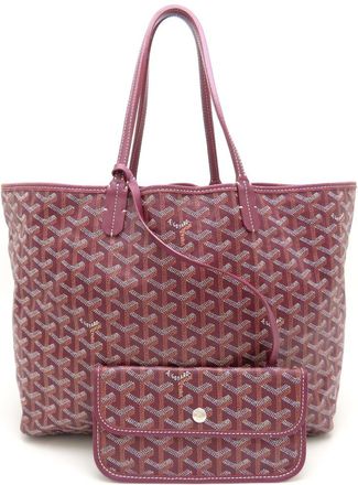 Goyard Burgundy Coated Canvas Leather Tote Bag (Pre-Owned)