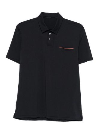 Roberto Ricci Design Polo In Dark Blue With Short Sleeves