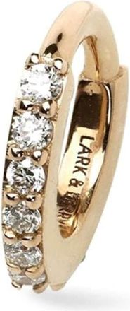 Lark & Berry 14kt yellow gold small Modernist diamond hoop earring - women - Lab Grown Diamond/14kt Yellow Gold - One Size