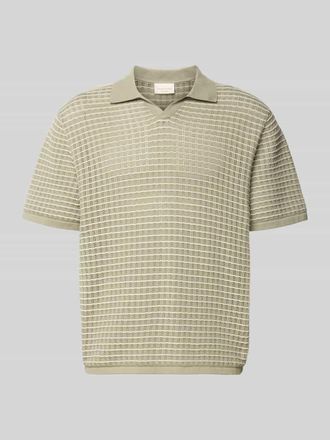 Jack & Jones Jack & Jones Regular Fit Poloshirt mit V-Ausschnitt in Mint, Gr&ouml;&szlig;e XXL