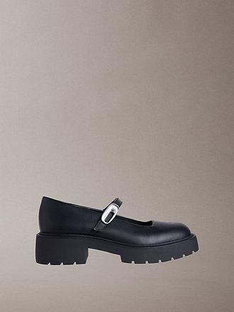 Calvin Klein Mocasines Chunky De Piel Mary Jane