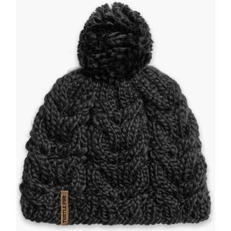 Turtle Fur Millie Wool Pom Beanie in Black at Nordstrom