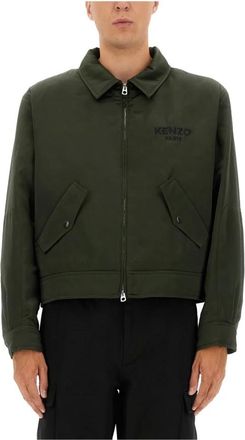 Kenzo Boke Flower Padded Blouson - - Jackets - Uomo - Verde - M