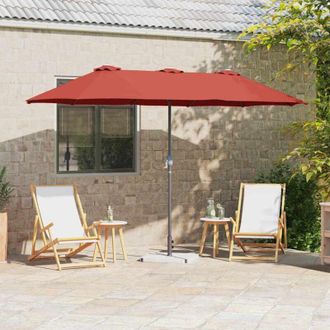 vidaXL Parasol De Jard&iacute;n Terracota 370 X 197 X 239 Cm Vidaxl