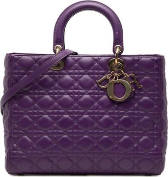 Dior Pre-owned Dior Large Lambskin Cannage Lady Dior Ladies 17 BO 0152