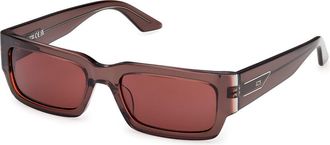 GCDS GD0068 50S Mens Sunglasses Brown Size 53