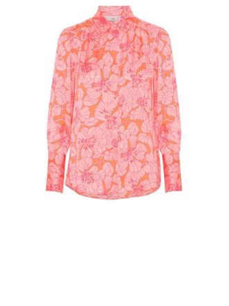 Karmamia Womens Josephine Shirt In Gardenia Tangerine