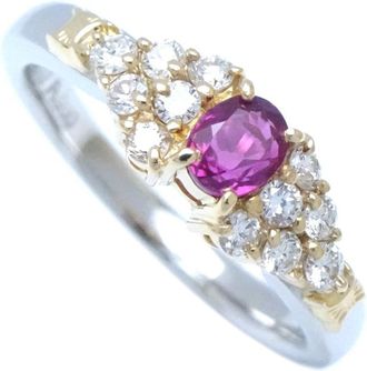 Celine Yellow Platinum 900 Band Ring (Pre-Owned)