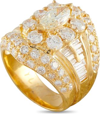 Luxury Bazaar 18K Yellow Gold 4.86ct Diamond Ring MF35-100826
