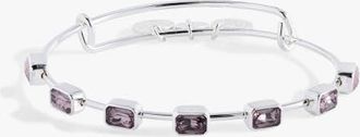 Alex and Ani June Birthstone Emerald Cut Bangle in Silver at Nordstrom