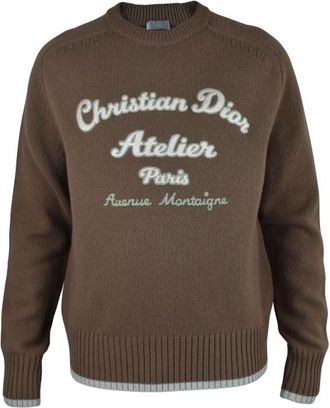 Dior CD Atelier gebreide trui Bruin