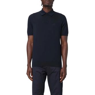 A|X Armani Exchange Polo shirt met normale pasvorm en kenmerkend logo - Heren - Ronde hals truien - Blauw - XL - Katoen - Truien & Vesten