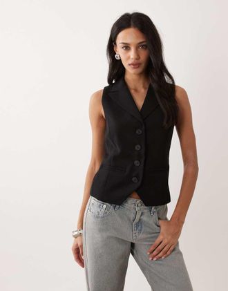 Nobody's Child Gilet nero con colletto