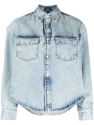 Wardrobe.NYC Giacca denim con bottoni automatici - Blu