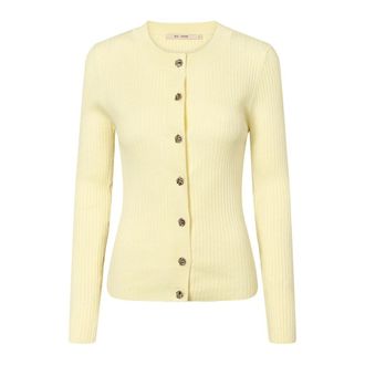 Rue de Femme RUE de Femme, Truien & Vesten, Dames, Geel, S, Zachte Lope Gebreide Vest in Zacht Geel