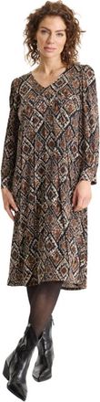 In Front Lucy Jurk Bruin Print Jurk - Dames - Casual kleedjes - Veelkleurig - S - Kleedjes