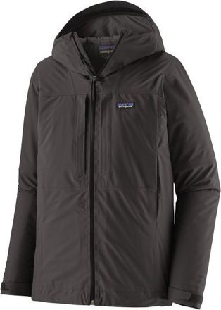 Patagonia Insulated Boulder Fork Rain Jacket Regenjacke f&uuml;r Herren | grau/schwarz