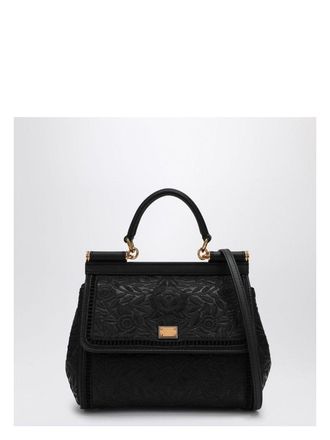 ハンドバッグ DOLCE & GABBANA BACK RAFFIA MEDIUM SICILY HANDBAG Dolce & Gabbana Back Raffia Medium Sicily Handbag – LOZURI®