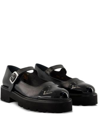 Carel buckle-strap platform loafers - women - Nappa Leather/Rubber/Fabric/CALFSKIN - 35 - Black