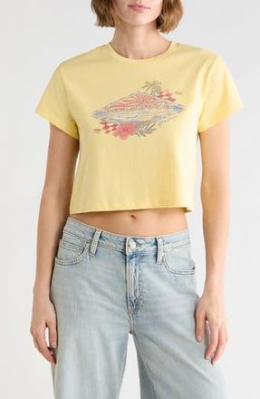 Billabong Surfing Solo Logo Crop T-Shirt in Retro Yellow at Nordstrom Rack, Size X-Large