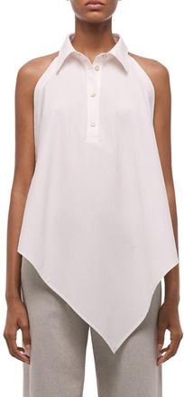Helmut Lang Sleeveless Cotton Shirt in White at Nordstrom, Size X-Small