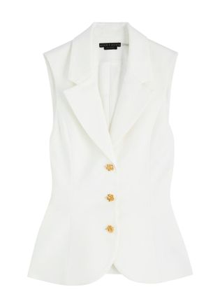 Alice & Olivia Sammie Stretch-woven Blazer top - Off White - 10 (UK14 / L)