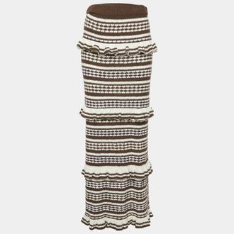 Tularosa Brown Knit Kaely Maxi Skirt M