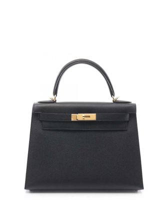 Herm&egrave;s 2024 Epsome Kelly II Sellier 28 handbag - women - Calf Leather - One Size - Black
