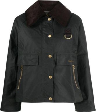 Barbour Catton Wax Jacket - Dames - Zomerjassen - Groen - M - Katoen - Jassen