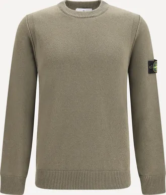 Stone Island Sweater crewneck with logo patch on the sleeve Male XXL