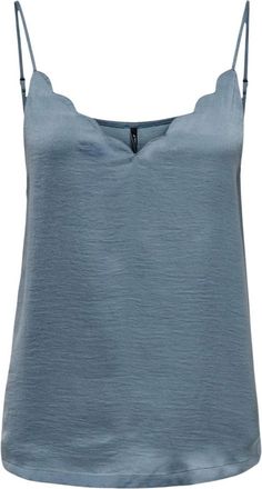 Only Canotta Scollo a V Senza Maniche - - Tops - Donna - Blu - S