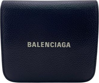 Balenciaga Black White Leather Wallet (Bi-Fold) (Pre-Owned)