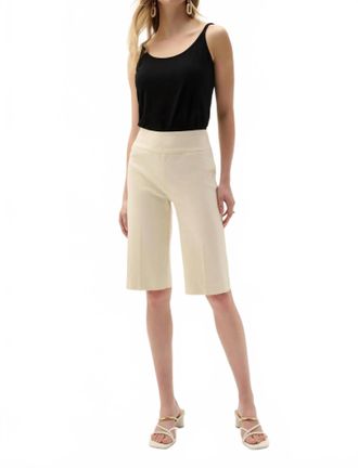 Joseph Ribkoff Stretchable Pull On Bermuda Shorts In Canvas