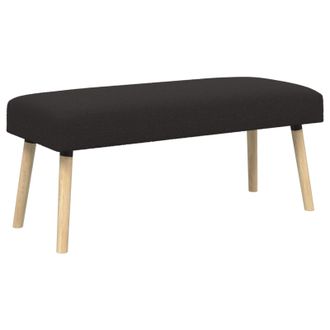vidaXL Banco Liso Negro 110 X 40 X 46 Cm Boucl&eacute; Vidaxl