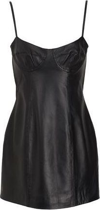 8 by YOOX LEATHER BODYCON MINI DRESS