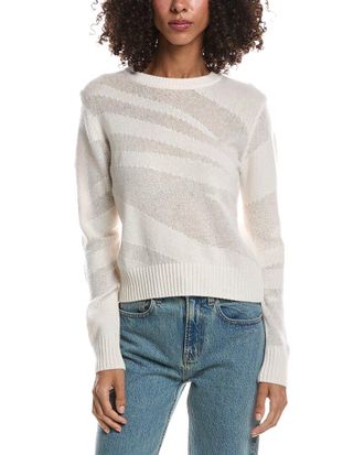 Brodie Mix Gauge Zebra Cashmere Sweater