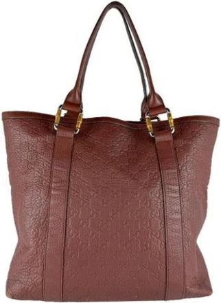 Gucci Pre-owned Vintage Tote Bag - Dames - Vintage Shopper - Bruin - ONE Size - Leer - Vintage