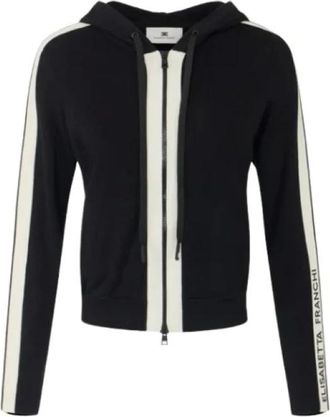 Elisabetta Franchi Mujer, Sudaderas, Negro, Talla: L