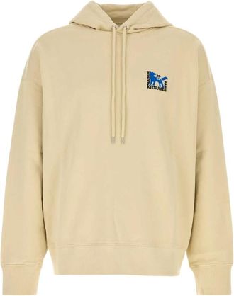 Maison Kitsun&eacute; Gallery Fox Oversize Hoodie - Heren - Hoodies - Beige - L - Katoen - Hoodies & sweatvesten