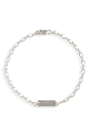 Nashelle Hadley Initial Bar Bracelet in Sterling Silver - K at Nordstrom