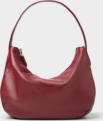 Simons Womens Minimalist pebbled leather XL shoulder bag Exclusive collection from Italy
