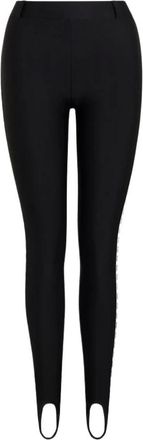 Moschino Lycra Leggings - Dames - Broeken - Zwart - Maat: 2XL Polyamide