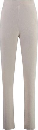 Malo Broeken, Dames, Beige, M, Luxe Cashmere Broek met Zakken
