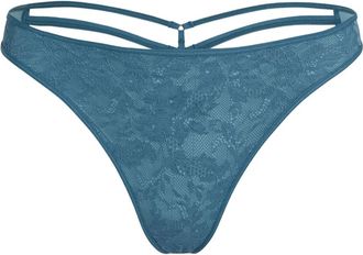 Marlies Dekkers lace-detail brazilian thong - Blue