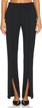 Pistola Denim Diana Front Slit Tailored Trouser In Black