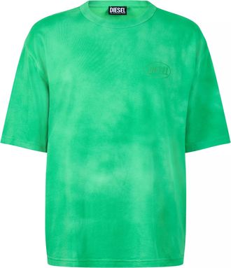Diesel Heren Logo gewassen T-shirt (Fern Green)