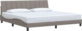 vidaXL Cama Sin Colch&oacute;n Tela Gris Taupe 200x200 Cm Vidaxl