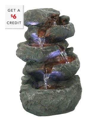 Sunnydaze SunnyDaze Indoor Tabletop Fountain: Stacked Rocks Design Illuminated Stunning Gift with $6 Credit