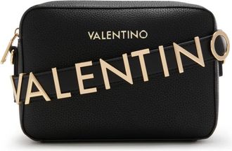 Mario Valentino Zwarte Faux Leren Schoudertas - Dames - Schoudertassen - Zwart - ONE Size - Tassen