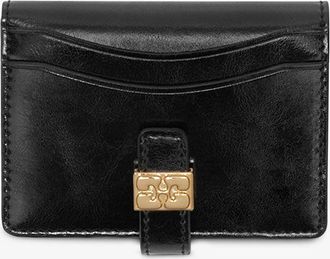 Ganni Black Sue Slim Card Holder in